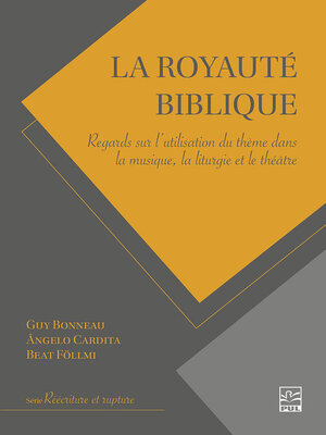 cover image of La royauté biblique